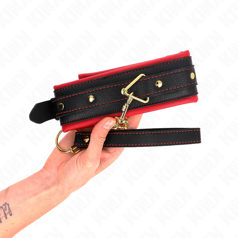 KINK - HALSBAND MIT SCHLICHTER STOFFLEINE VERSTELLBAR 33-48 CM X 5.7 CM