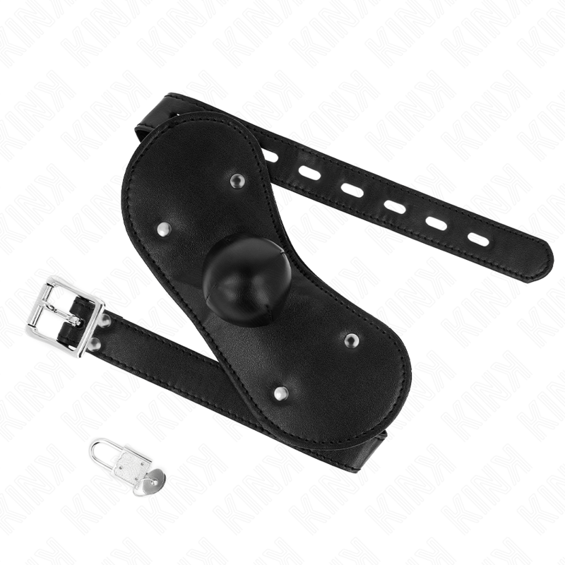 KINK - BALLKNEBEL-GESICHTSMASKE MIT SCHLOSS VERSTELLBAR 42-60 CM