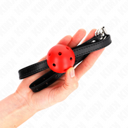 KINK - SIMPLICITY ROT ATMUNGSAKTIVER 4,5 CM KNEBELBALL 62 x 1,5 CM