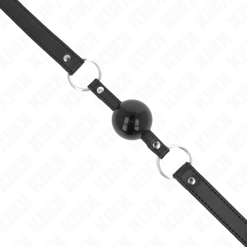 KINK - TPE-BALL-KNEBEL 4 CM MIT SCHWARZEM SCHLOSS 60 x 2 CM