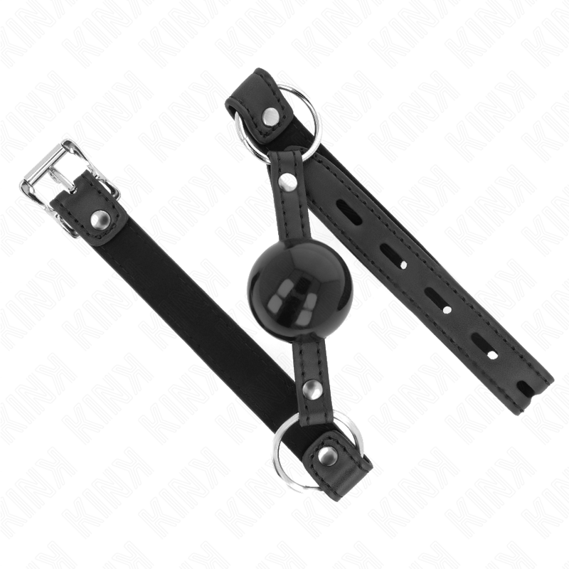 KINK - TPE-BALL-KNEBEL 4 CM MIT SCHWARZEM SCHLOSS 60 x 2 CM