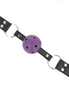 KINK - BREATHABLE BALL 4 CM GAG WITH DOUBLE RIVET PURPLE 62.5 x 2.5 CM ADJUSTABLE 42-58 CM