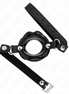 KINK – LIPPENGAG 8 CM MIT SCHWARZEM KUNSTLEDERRIEMEN 63 x 2 CM VERSTELLBAR 39-58 CM