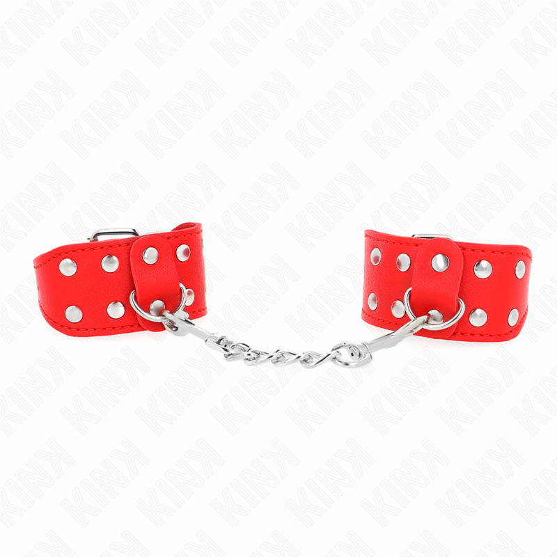 KINK – ARMBÄNDER MIT DOPPELREIHEN VERSTELLBARER NIETEN ROT