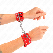 KINK – ARMBÄNDER MIT DOPPELREIHEN VERSTELLBARER NIETEN ROT