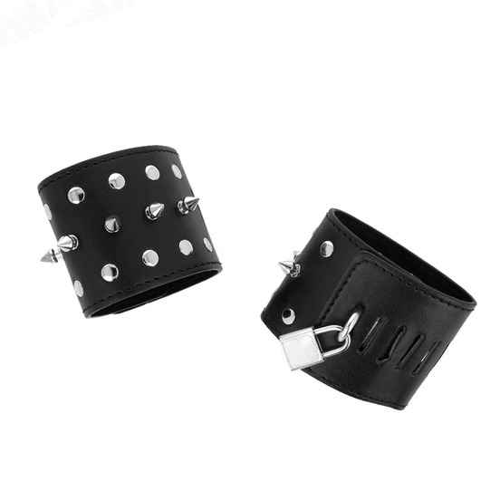 KINK – PUNK-HANDGELENKFESSELN MIT STACHELN 25 X 6 CM