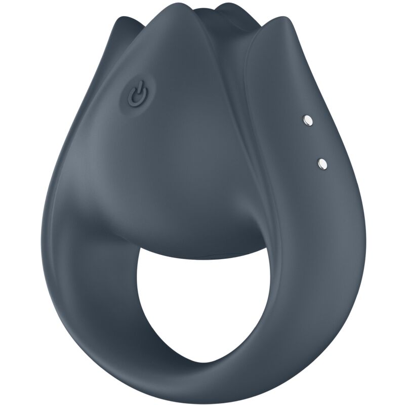 SATISFYER - PERFECT PAIR 2 MULTISensory Device 2 IN 1 PENIS RING AND FINGER STIMULATOR GREY
