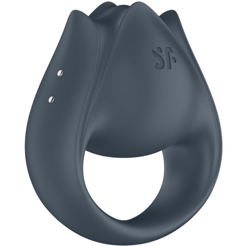 SATISFYER - PERFECT PAIR 2 MULTISensory Device 2 IN 1 PENIS RING AND FINGER STIMULATOR GREY