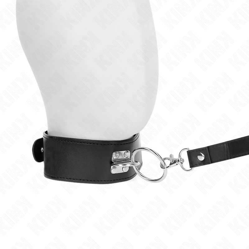KINK - BESETZTE LEINE 116 CM HALSBAND MIT KUNSTLEDERRIEMEN 50 X 5 CM