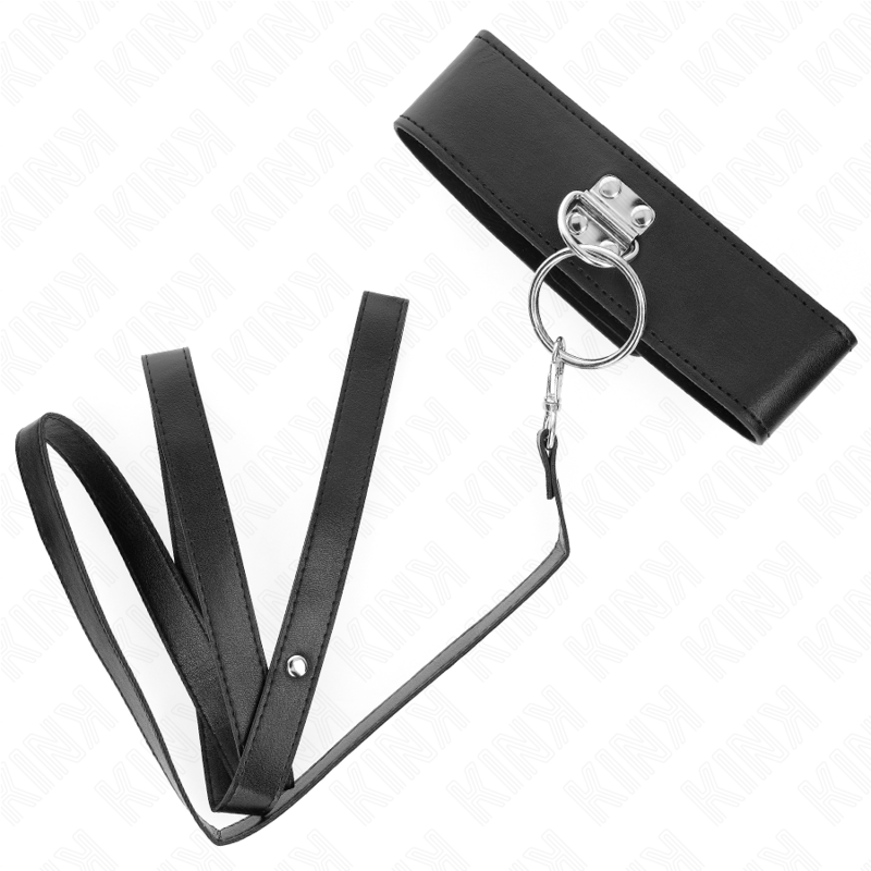 KINK - BESETZTE LEINE 116 CM HALSBAND MIT KUNSTLEDERRIEMEN 50 X 5 CM