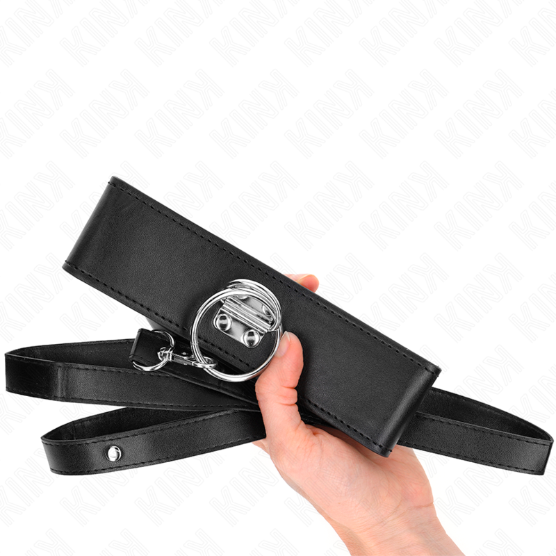 KINK - BESETZTE LEINE 116 CM HALSBAND MIT KUNSTLEDERRIEMEN 50 X 5 CM