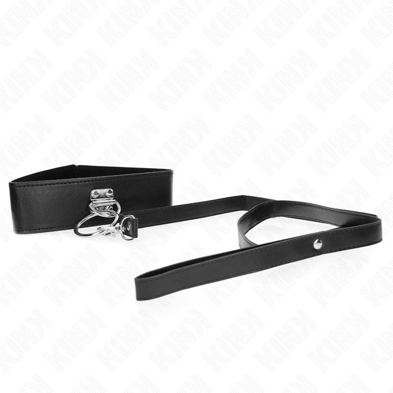 KINK - BESETZTE LEINE 116 CM HALSBAND MIT KUNSTLEDERRIEMEN 50 X 5 CM
