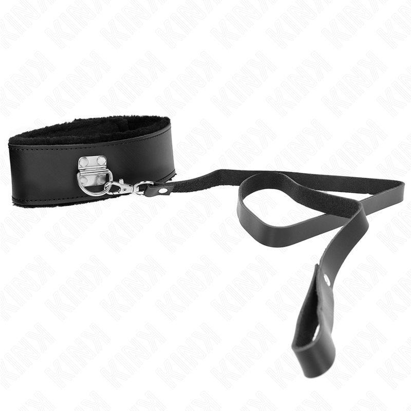 KINK – HALSKETTE MIT GÜRTEL 116 CM MIT SCHWARZEM LEDERBAND VERSTELLBAR 40-48 CM X 6 CM