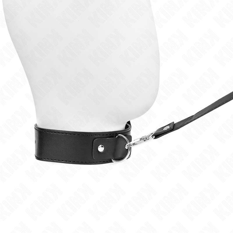 KINK - HALSBAND MIT GÜRTEL 116 CM SCHWARZES RIEMEN VERSTELLBAR 32-50 CM X 8 CM