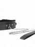 KINK - HALSBAND MIT LEINE 65 CM MIT EINSCHRÄNKUNGEN SCHWARZ 36-42 CM X 5.5 CM