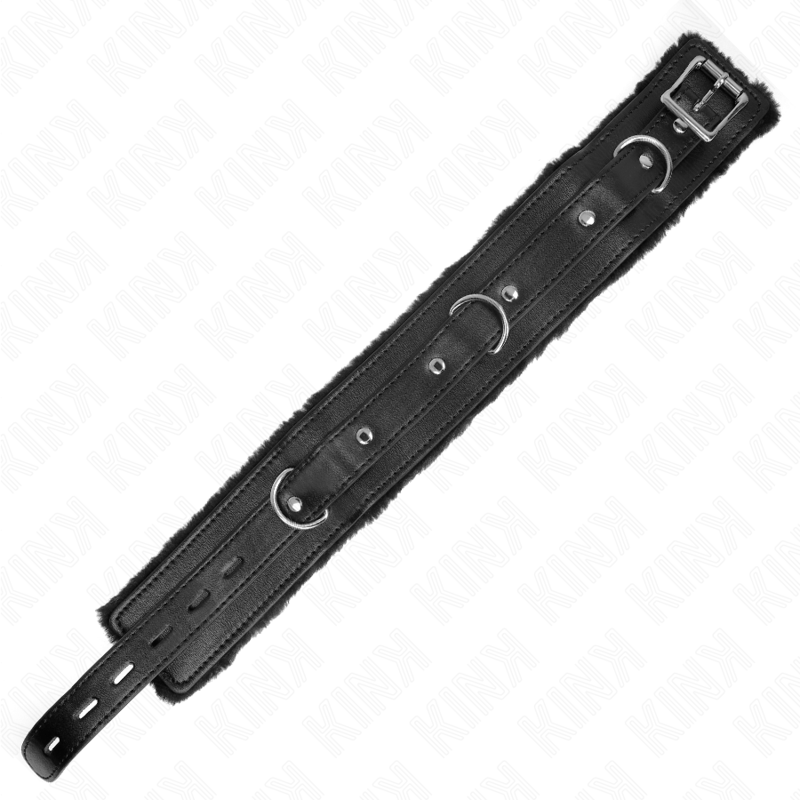 KINK - HALSBAND MIT LEINE 65 CM MIT EINSCHRÄNKUNGEN SCHWARZ 36-42 CM X 5.5 CM