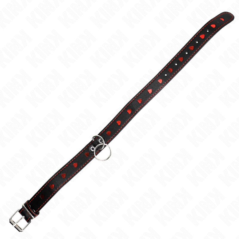 KINK - HALSKETTE MIT RIEMEN 65 CM HERZ-DETAILS 52,5 X 2,5 CM