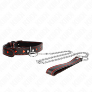 KINK - HALSKETTE MIT RIEMEN 65 CM HERZ-DETAILS 52,5 X 2,5 CM