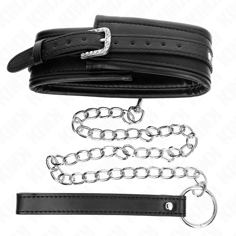 KINK - HALSBAND MIT GLÄNZENDEM SCHNALLENRIEMEN 65 CM 48.5 CM X 5.3 CM