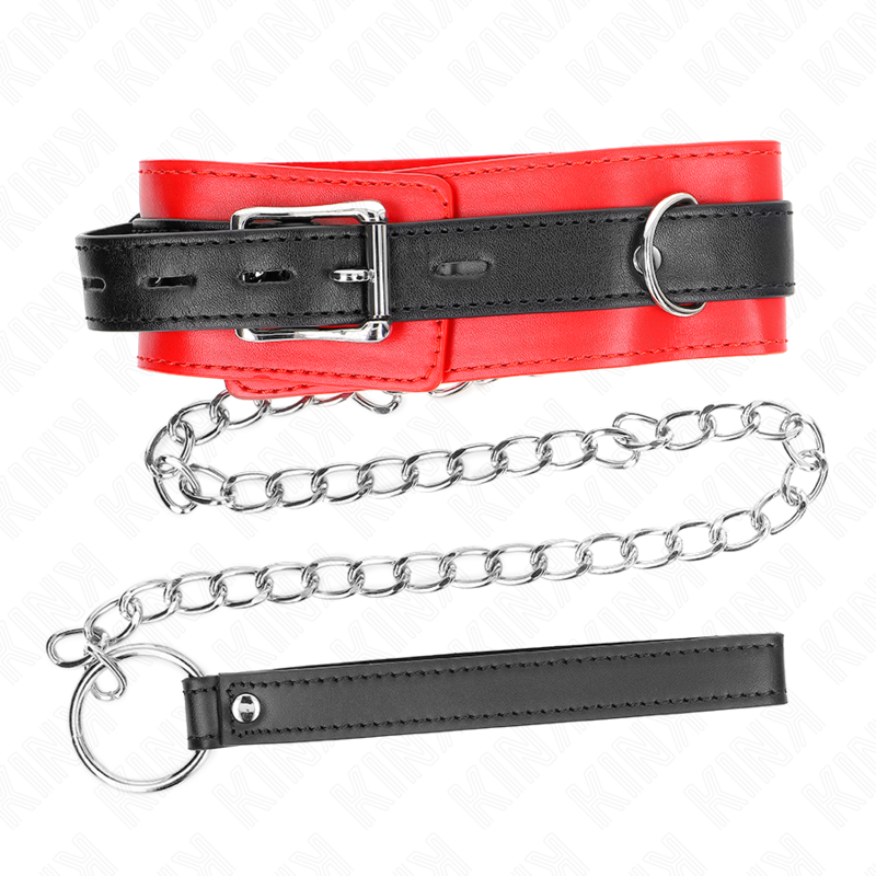 KINK – HALSKETTE MIT GÜRTEL 65 CM MIT RIEMEN ROT 54 X 4,5 CM