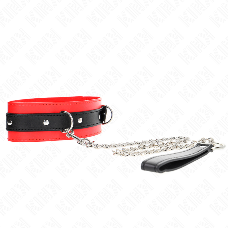 KINK – HALSKETTE MIT GÜRTEL 65 CM MIT RIEMEN ROT 54 X 4,5 CM