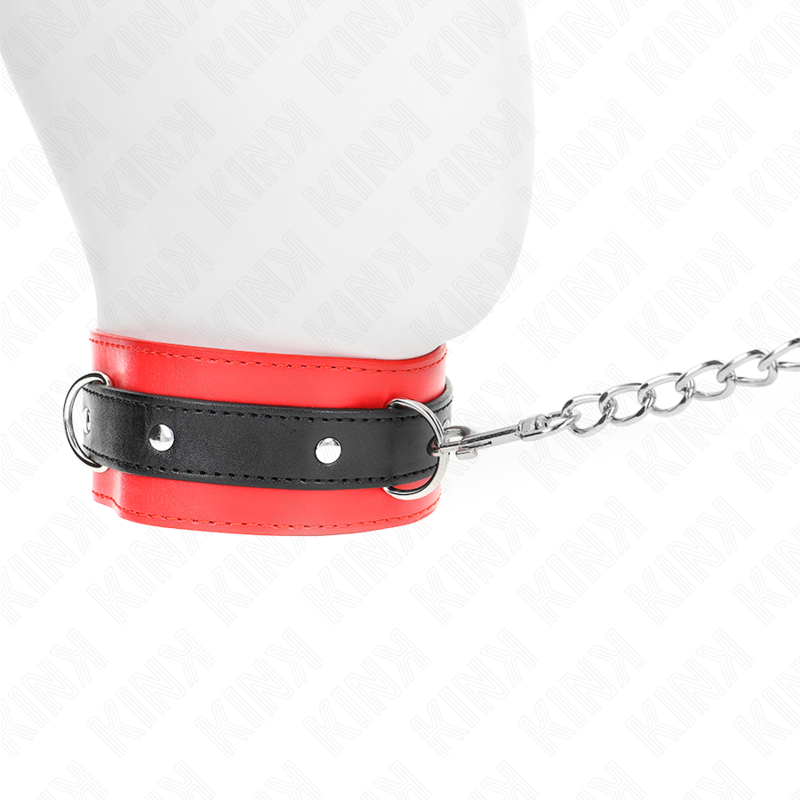 KINK – HALSKETTE MIT GÜRTEL 65 CM MIT RIEMEN ROT 54 X 4,5 CM
