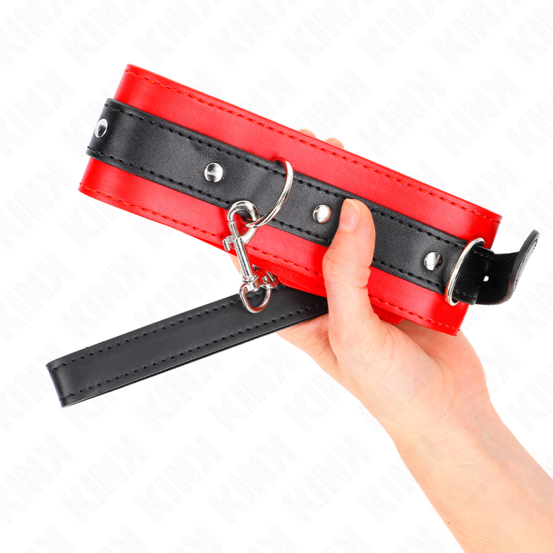 KINK – HALSKETTE MIT GÜRTEL 65 CM MIT RIEMEN ROT 54 X 4,5 CM