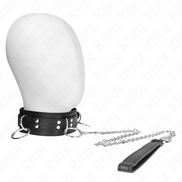 KINK - HALSBAND MIT 3 RINGEN, SKLAVEREI, MIT RIEMEN 80 CM 53 X 5 CM