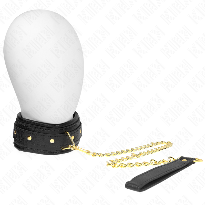 KINK - HALSBAND MIT SCHWAMMIMITATION LEDERRIEMEN MODELL 1 VERSTELLBAR 37-54 CM X 3 CM