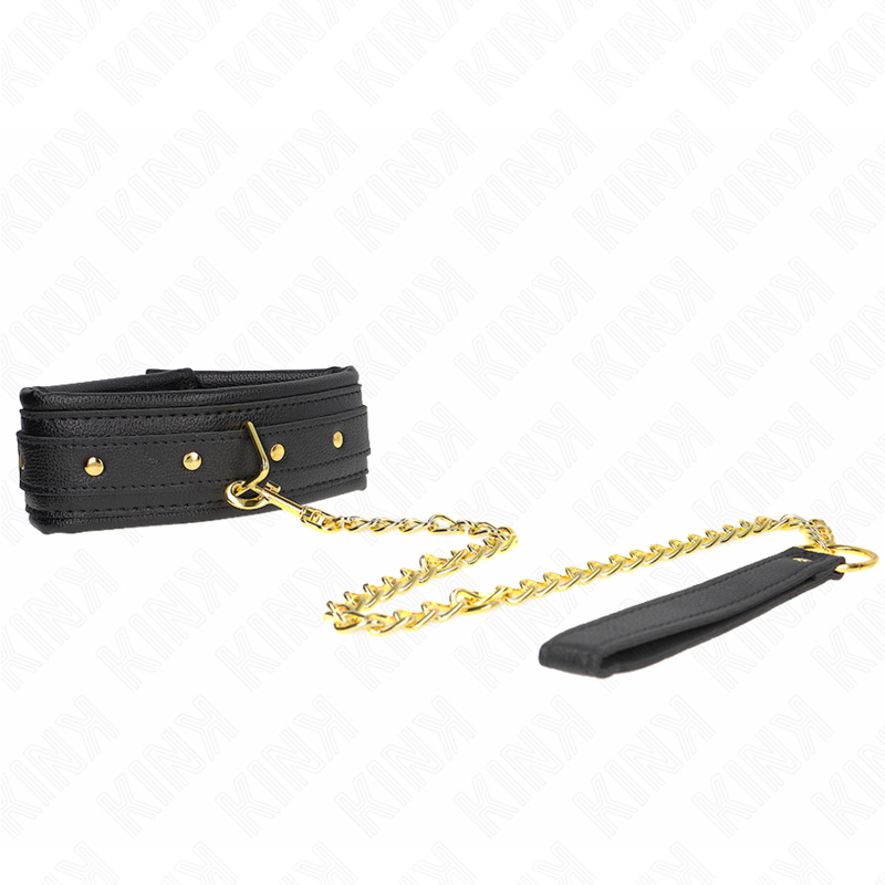 KINK - HALSBAND MIT SCHWAMMIMITATION LEDERRIEMEN MODELL 1 VERSTELLBAR 37-54 CM X 3 CM