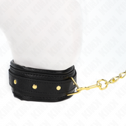 KINK - HALSBAND MIT SCHWAMMIMITATION LEDERRIEMEN MODELL 1 VERSTELLBAR 37-54 CM X 3 CM