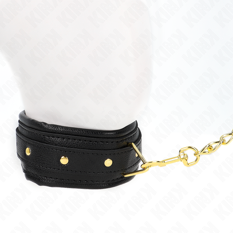 KINK - HALSBAND MIT SCHWAMMIMITATION LEDERRIEMEN MODELL 1 VERSTELLBAR 37-54 CM X 3 CM
