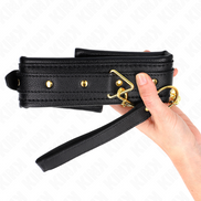 KINK - HALSBAND MIT SCHWAMMIMITATION LEDERRIEMEN MODELL 1 VERSTELLBAR 37-54 CM X 3 CM