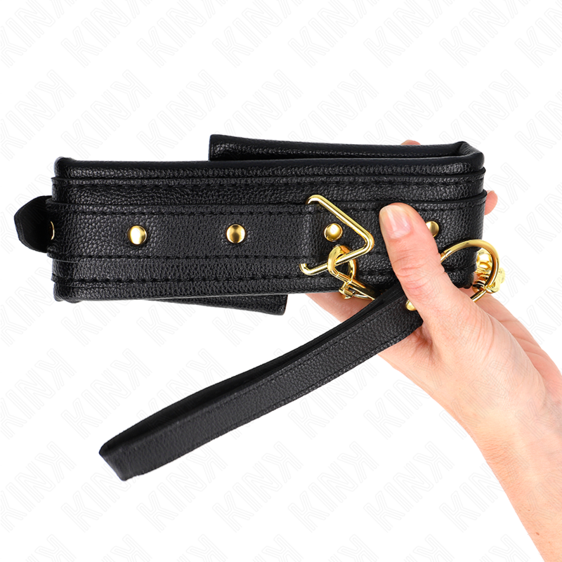 KINK - HALSBAND MIT SCHWAMMIMITATION LEDERRIEMEN MODELL 1 VERSTELLBAR 37-54 CM X 3 CM