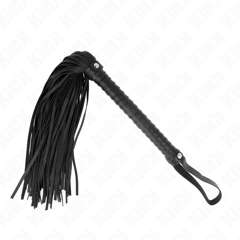 KINK - PEITSCHE MIT SCHWARZEM TEXTURIERTEM GRIFF 48,5 CM