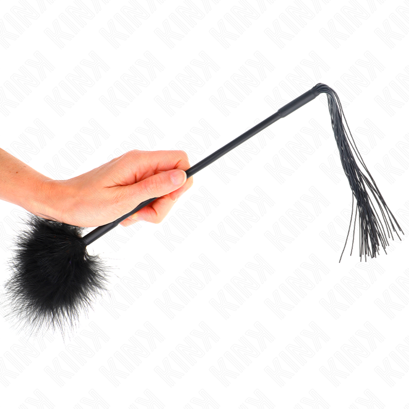 KINK - SILIKONPEITSCHE MIT FEDERN ZUM KITTLEN 47 CM