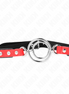 KINK - KNEBEL MIT MEHREREN O-RINGEN 4 / 4,8 CM ROT 38 X 56 CM