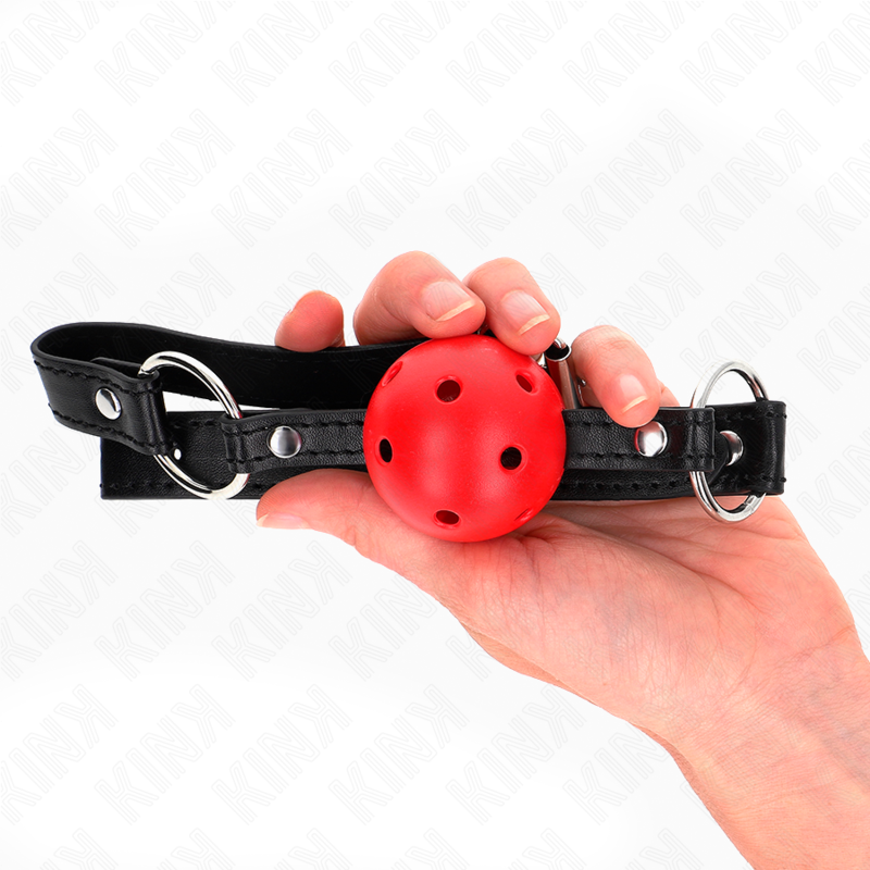 KINK - HOHLER HARTER ROTER BALL 4,5 CM KNEBEL MODELL 1 63,5 X 2 CM