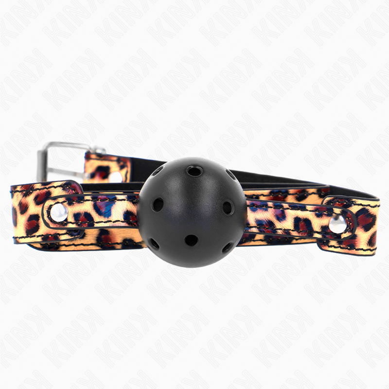 KINK - LEOPARD ATMUNGSAKTIVER BALL 4,5 CM KNEBEL 65 x 2,5 CM