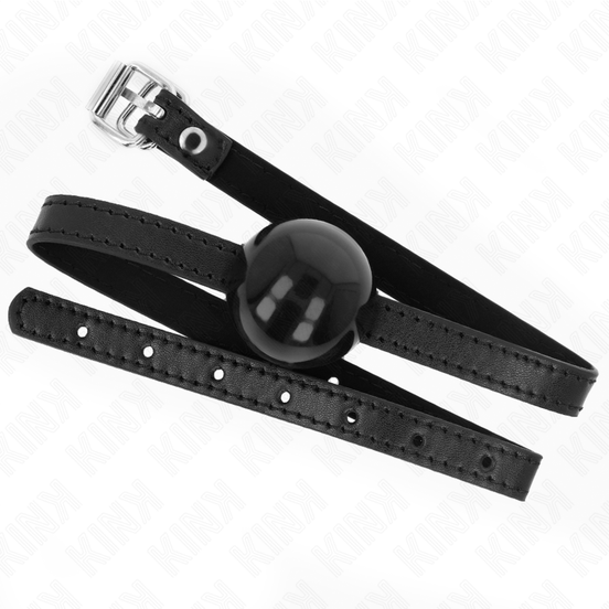 KINK – SCHWARZER EINZELNER VOLLBALL-KNEBEL 4 CM 65 x 1,5 CM