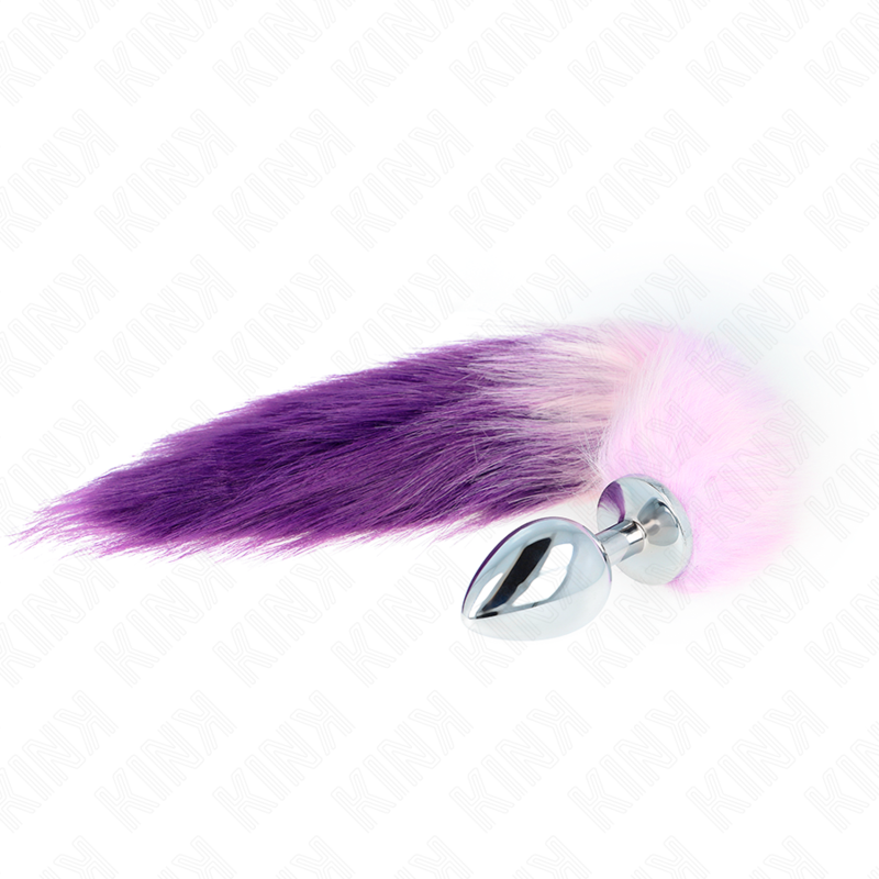 KINK - ANALPLUG GRÖSSE L 10 X 4 CM MIT SYNTHETISCHEM SCHWANZ 40 CM VIOLETT