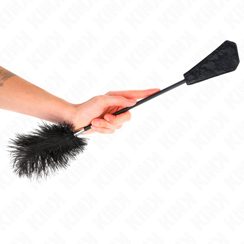 KINK - STRAUSSENFEDERN ZUM KITTLEN MIT SPITZENPALETTE 56 CM