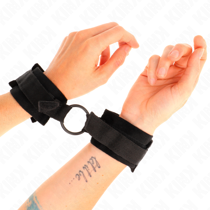 KINK - BEGINNER FELL HANDSCHELLEN 25 CM MIT O-RING 4 CM SCHWARZ VERSTELLBAR 15-25 CM