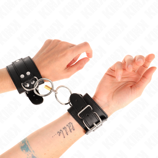 KINK - O-RING ARMBANDSCHNELLEN SCHWARZ VERSTELLBAR 20-28 CM X 5.5 CM