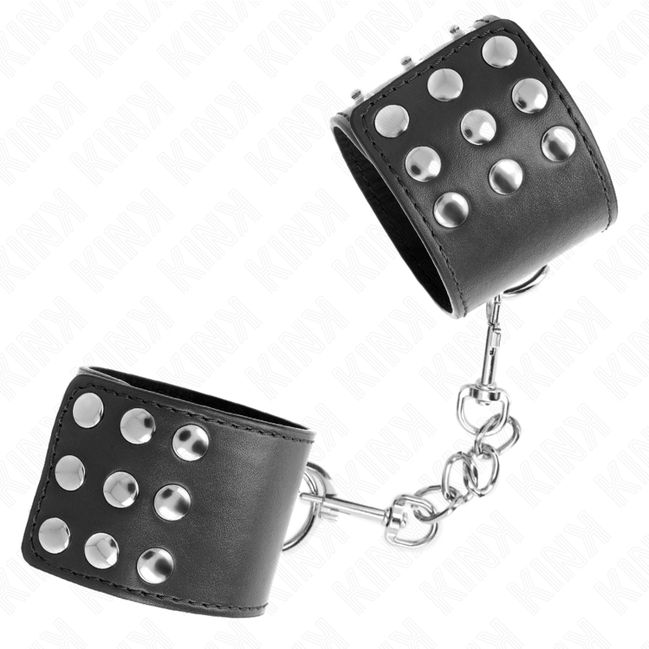 KINK - HANDGELENKFESSELN MIT SCHNALLENVERSCHLUSS SCHWARZ VERSTELLBAR 19-24 CM X 5.5 CM