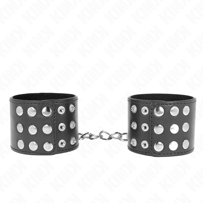 KINK - HANDGELENKFESSELN MIT SCHNALLENVERSCHLUSS SCHWARZ VERSTELLBAR 19-24 CM X 5.5 CM