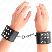 KINK - HANDGELENKFESSELN MIT SCHNALLENVERSCHLUSS SCHWARZ VERSTELLBAR 19-24 CM X 5.5 CM