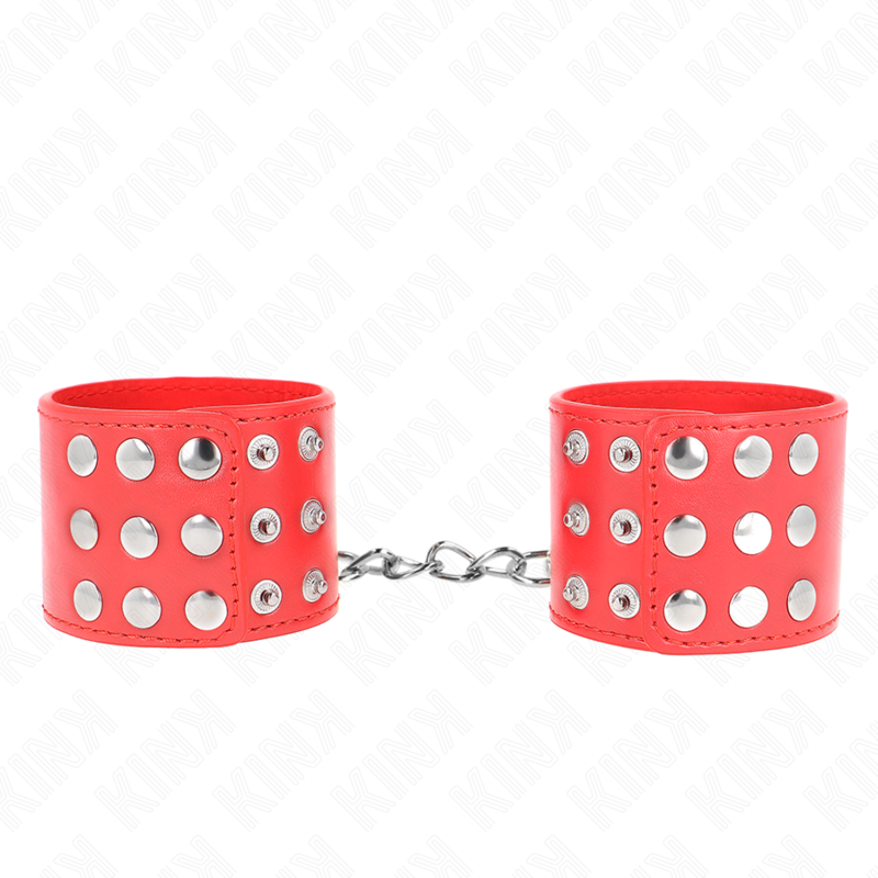 KINK - HANDGELENKFESSELN MIT SCHNELLVERSCHLUSS ROT VERSTELLBAR 19-24 CM X 5,5 CM