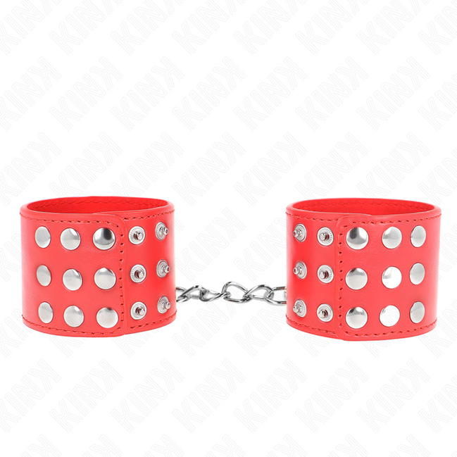 KINK - HANDGELENKFESSELN MIT SCHNELLVERSCHLUSS ROT VERSTELLBAR 19-24 CM X 5,5 CM