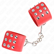 KINK - HANDGELENKFESSELN MIT SCHNELLVERSCHLUSS ROT VERSTELLBAR 19-24 CM X 5,5 CM